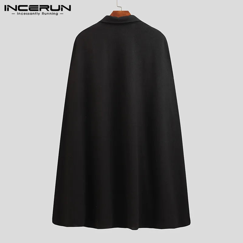 INCERUN 2023 Fashion Men Cloak Coat