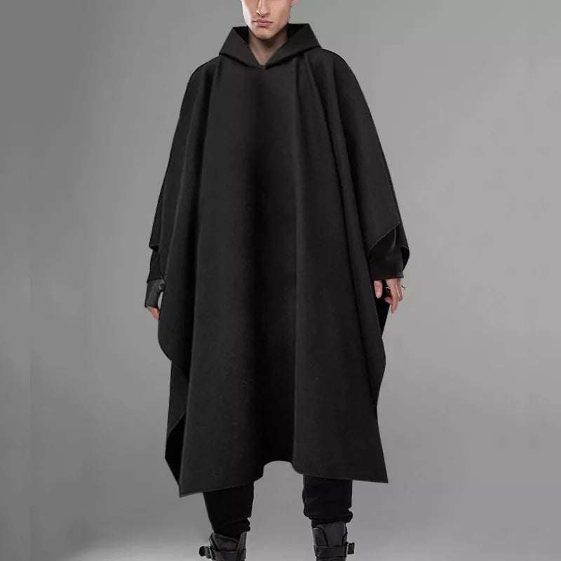 Fashion Men's Hooded Cloak Coat