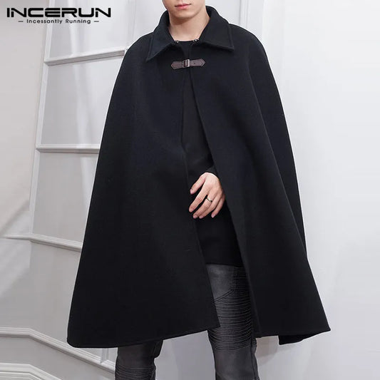 INCERUN 2023 Fashion Men Cloak Coat