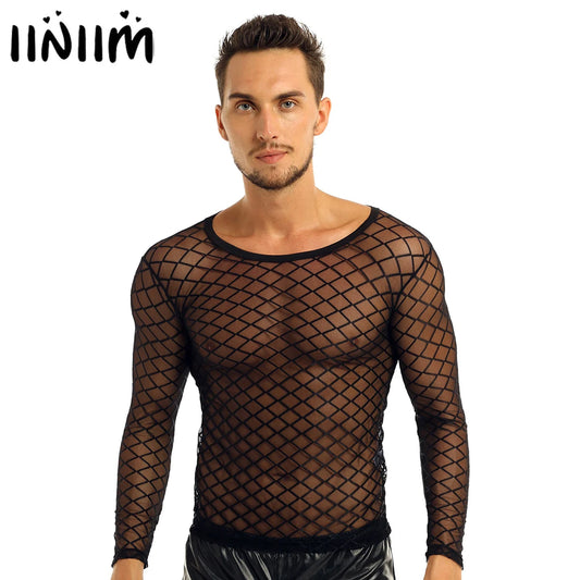 Sheer Long Sleeve Pullover Shirt