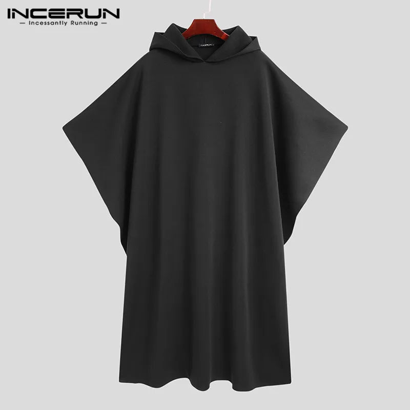 Fashion Men's Hooded Cloak Coat