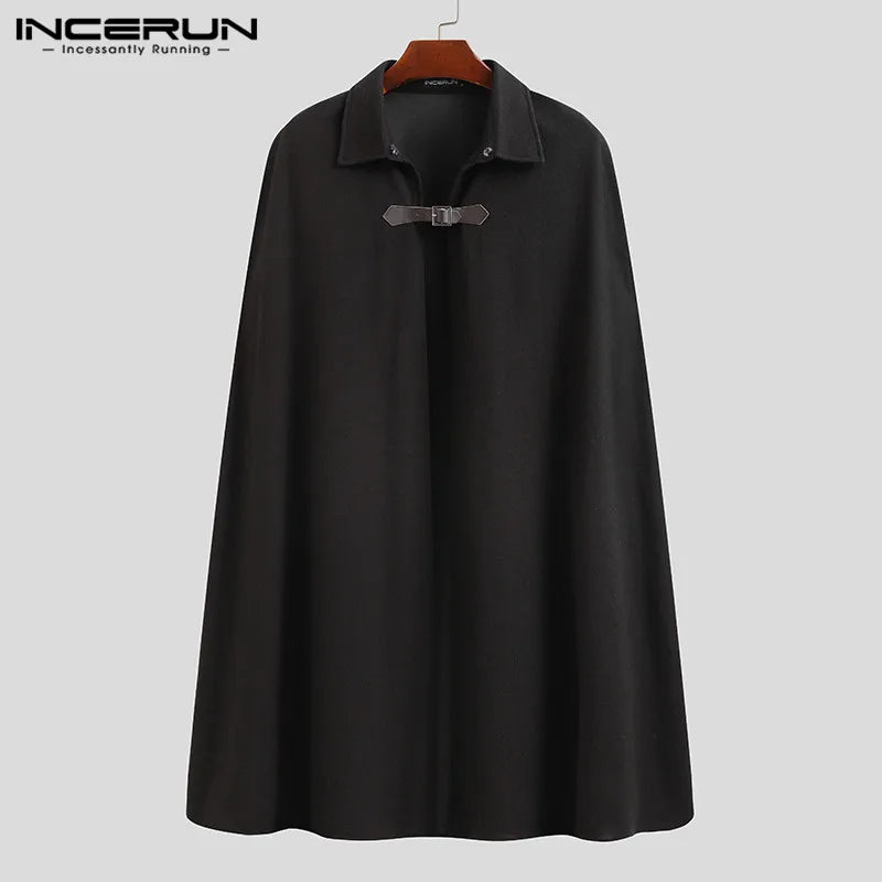 INCERUN 2023 Fashion Men Cloak Coat