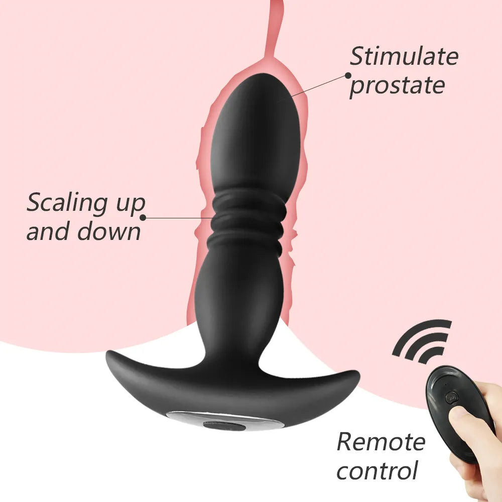 Telescopic Anal Vibrators for Men Wireless Prostate Stimulator Massager