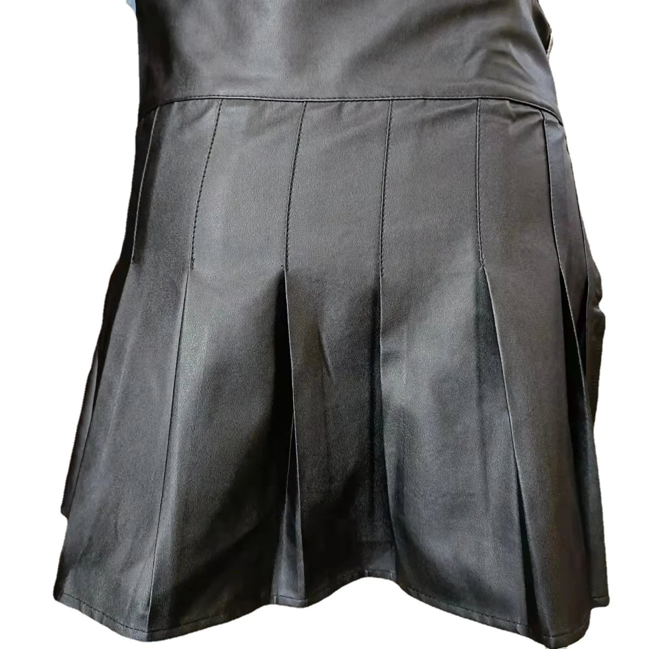 Pleated Tartan Ruffled Men's Skirt