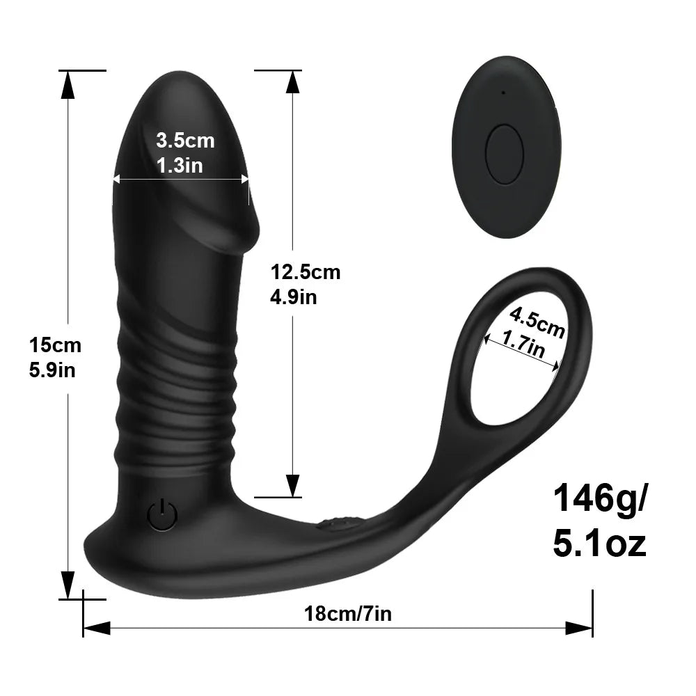 Telescopic Anal Vibrators for Men Wireless Prostate Stimulator Massager