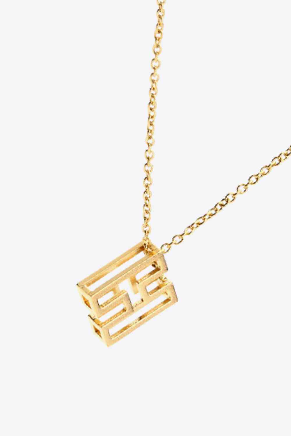 A to J Letter Pendant Necklace